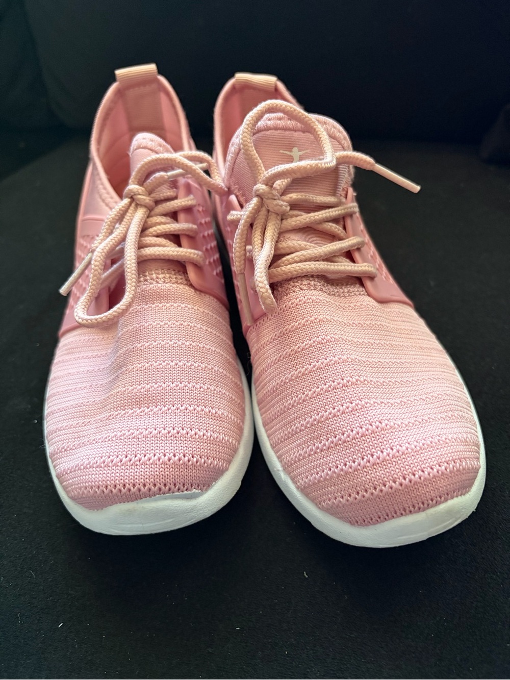 Danskin Pink Knit Lace-Up Athletic Sneakers
